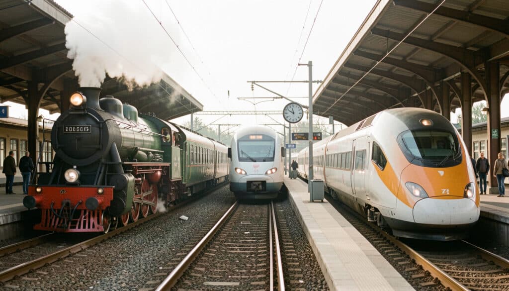 L’évolution des trains, de la vapeur au TGV moderne