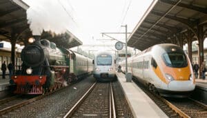 L’évolution des trains, de la vapeur au TGV moderne