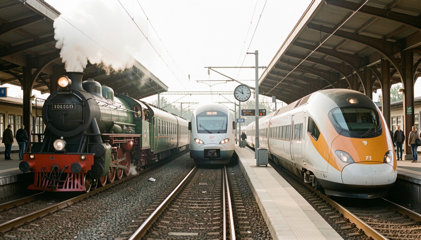 L’évolution des trains, de la vapeur au TGV moderne